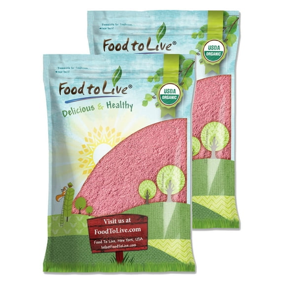 Organic Pomegranate Juice Powder, 16 Pounds — Non-GMO, Kosher, Raw, Vegan — by Food to Live