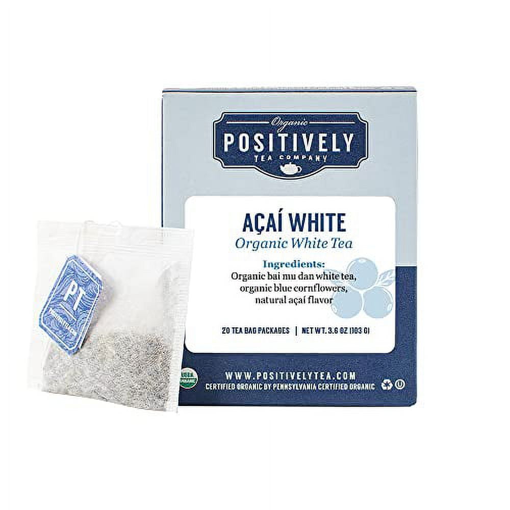 Organic Positively Tea Company, Acaa­ White Tea Bags, 20 Count