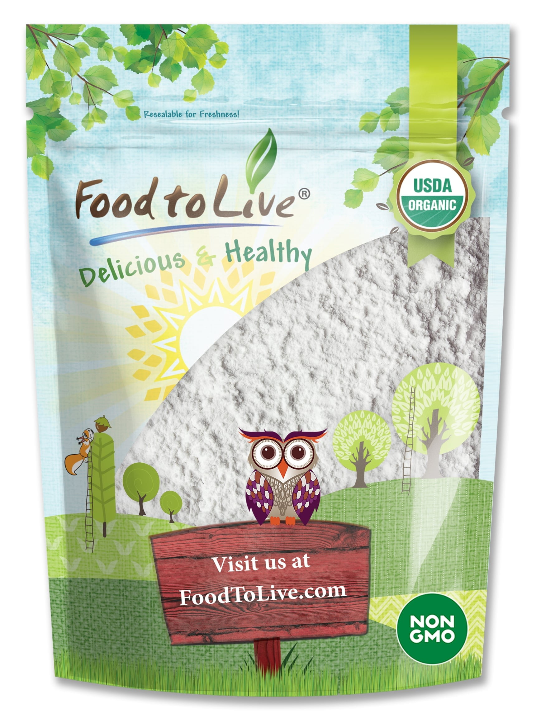 Organic Potato Starch, 2 Pounds — Non-GMO, Vegan, Kosher — by Food to Live