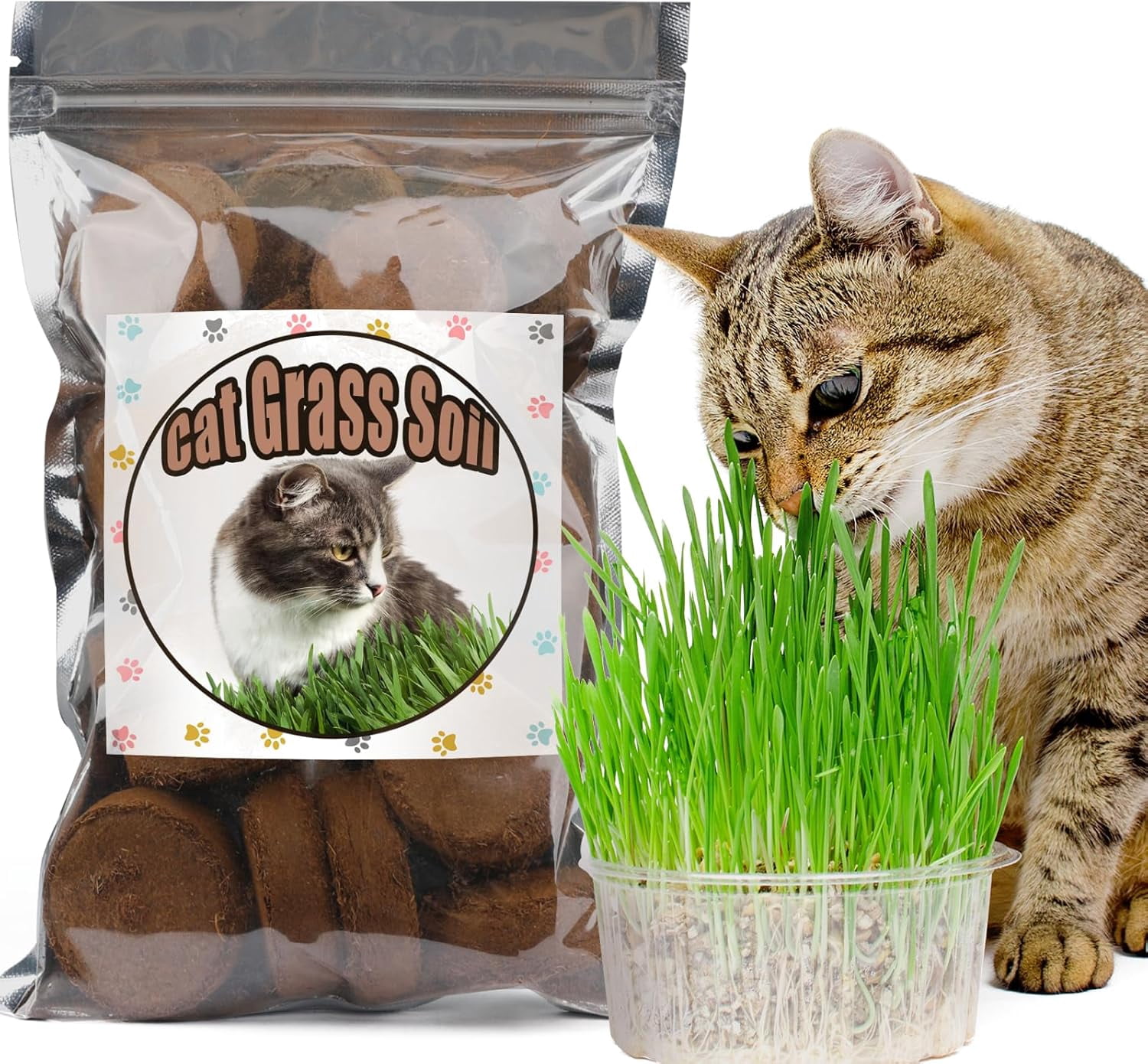 Organic Potting Soil for Indoor Cat Grass, Great Seedling Soil for Wheat Grass, Bermuda, Catnip, and All Indoor Herb Plants