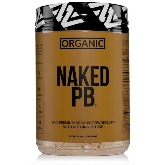 Organic Powdered Peanut Butter from small dairy farms – Bulk, Only 1 Ingredient - Roasted Peanuts, Vegan, No Additives, Preservative Free, No Salt, No Sugar - 45 Servings - NAKED PB