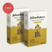 Organic Seed Crackers - Parmesan | 2 pack (8.4oz Each) |  Julian Bakery | Grain Free | Paleo Friendly