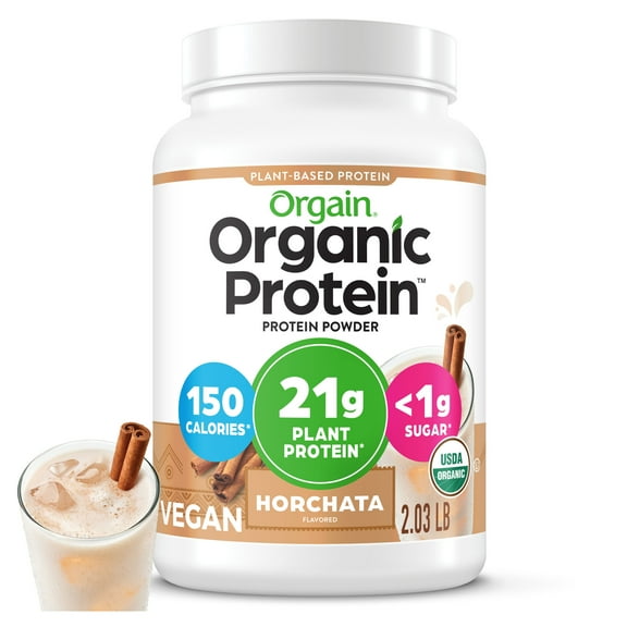 Orgain Organic Vegan 21g Protein Powder, Plant Based, Horchata 2.03lb
