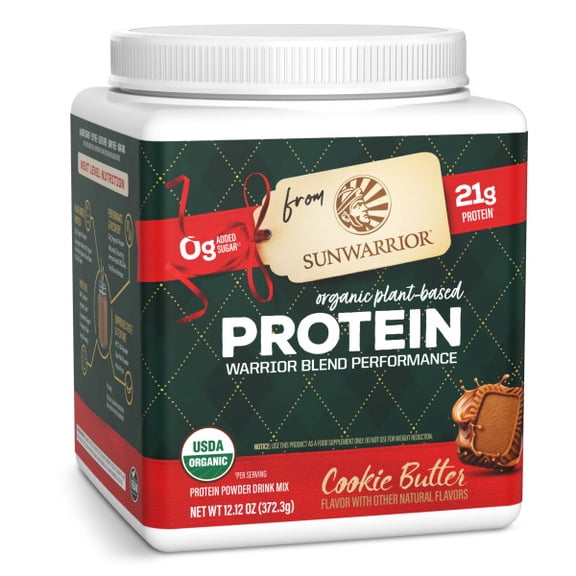 Organic Protein for Performance with BCAAs - Warrior Blend | With Naturally Occurring Amino Acids and BCAAs | Cookie Butter F
