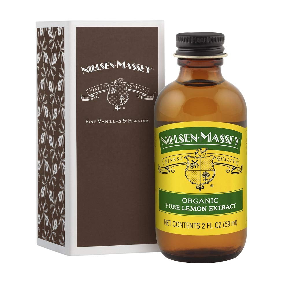 Organic Pure Lemon Extract For Baking And Cooking, 2 Ounce Bottle With