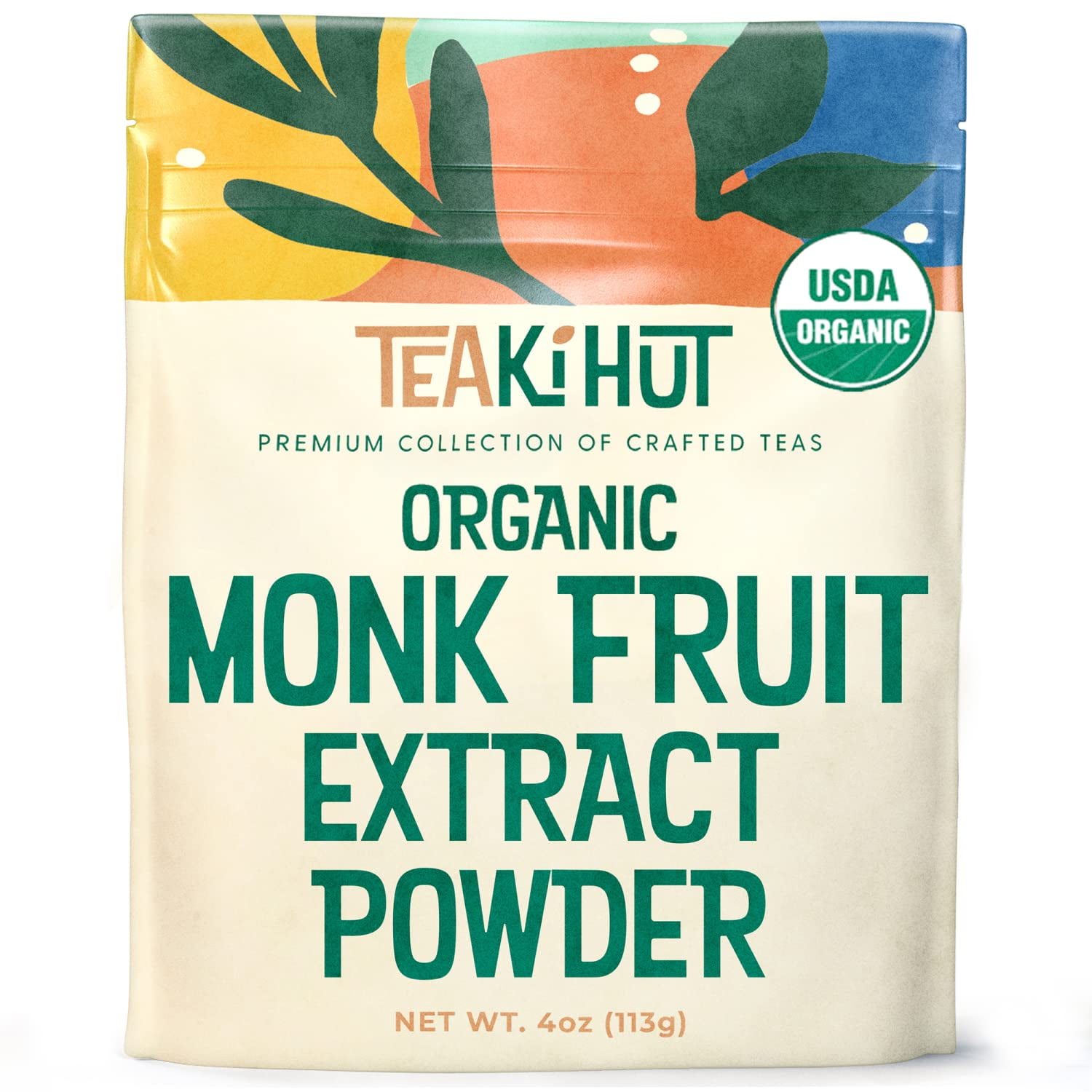 Organic Pure Monk Fruit Sweetener, No Erythritol 4oz, 100% Monk Fruit ...