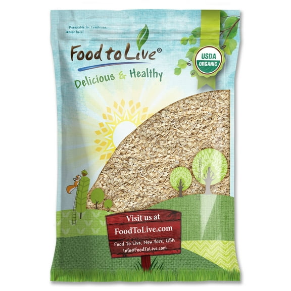 Organic Quick Cooking Rolled Oats, 6 Pounds Non-GMO, Raw, Vegan by Food to Live