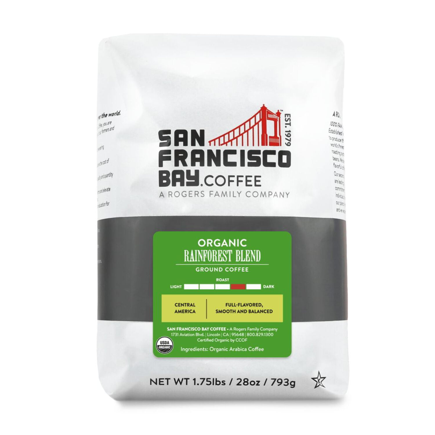 Organic Rainforest Blend, Ground, 28 oz Bag