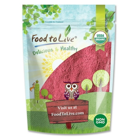 Organic Raspberry Juice Powder, 1 Pound — Non-GMO, Raw, Vegan, Kosher — by Food to Live