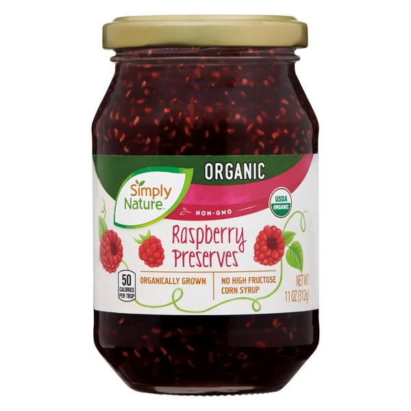 Organic Raspberry Preserves, 11 oz- Pack of 5