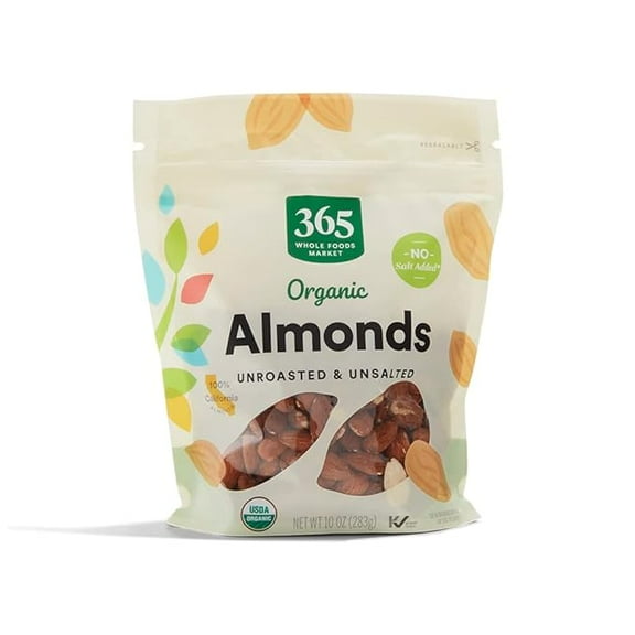 Organic Raw Almonds, 10 Ounce