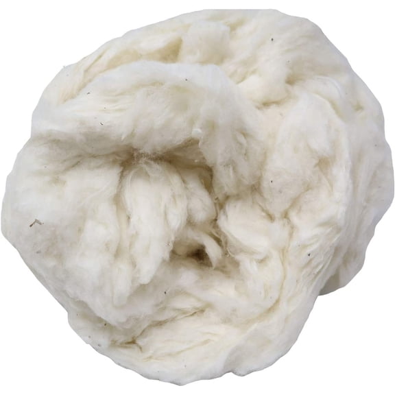 Organic Raw Cotton Batting Fiber Natural White for Stuffing (raw Cotton 2lbs)