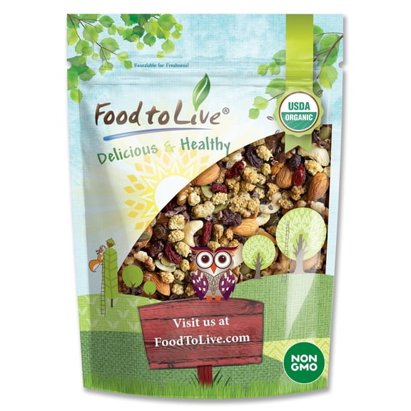 Organic Raw Munchies Snack Mix, 8 Ounces - Non-GMO, Raw, Vegan - by Food to Live