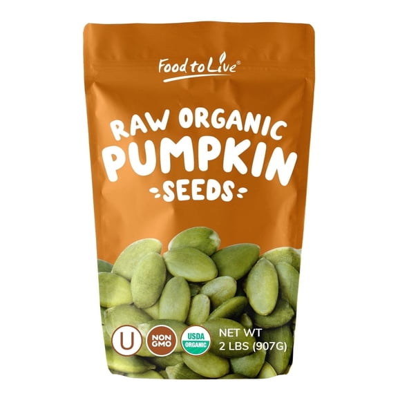 Organic Raw Pepitas (Pumpkin Seeds), 2 Pounds - Non-GMO, Raw, Kosher, Vegan by Food to Live