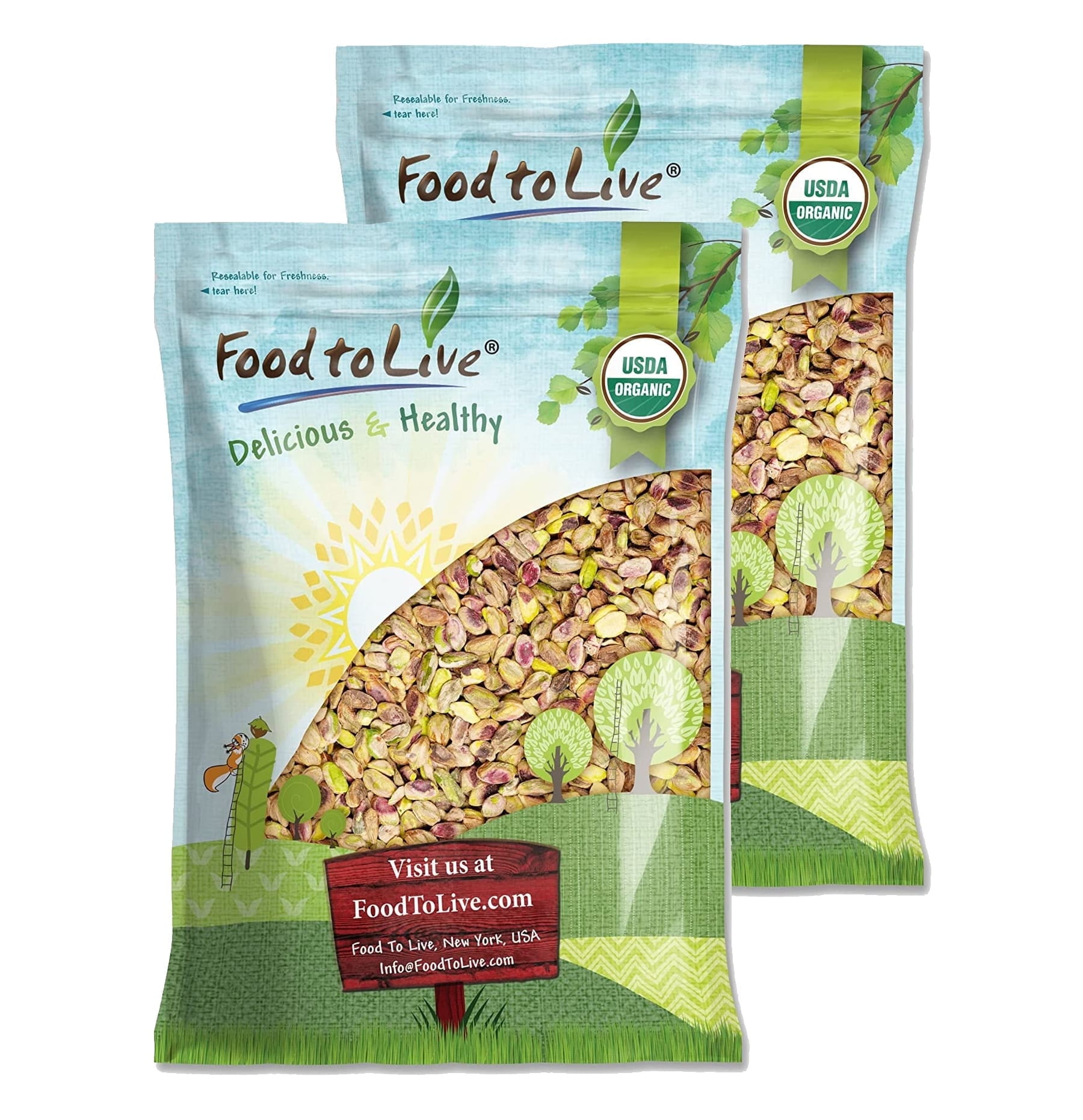 Organic Raw Pistachios, No Shell, 16 Pounds – Non-GMO Unsalted and Unroasted Kernels. Perfect for Snacking and Cooking. Kosher. Bulk