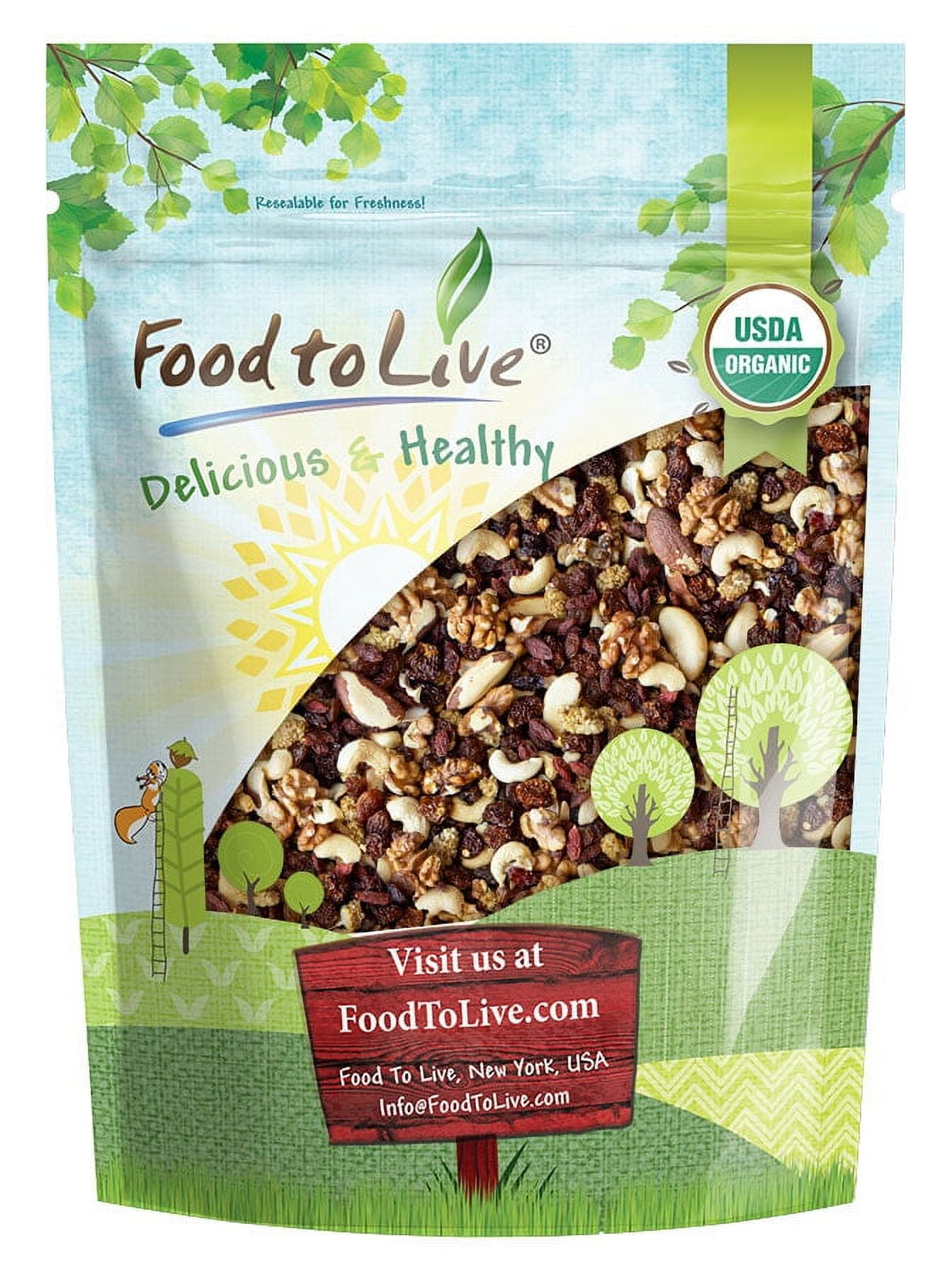 Organic Raw Super Nuts and Berries Trail Mix, 4 Pounds — NonGMO, Raw