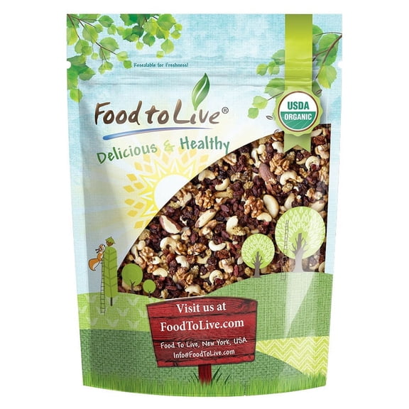 Organic Raw Super Nuts and Berries Trail Mix, 4 Pounds Non-GMO, Raw, Vegan by Food to Live