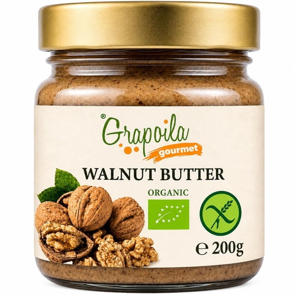 Organic Raw Walnut Butter 200g - Smooth Nut Butter - No Sugar Added