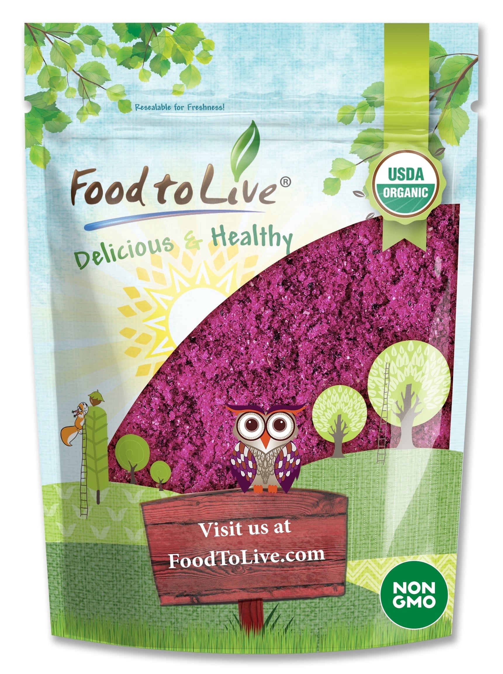 Organic  Freeze-Dried Red Dragon  Fruit Powder, 1 Pound — Non-GMO, Vegan, Raw — by Food to Live