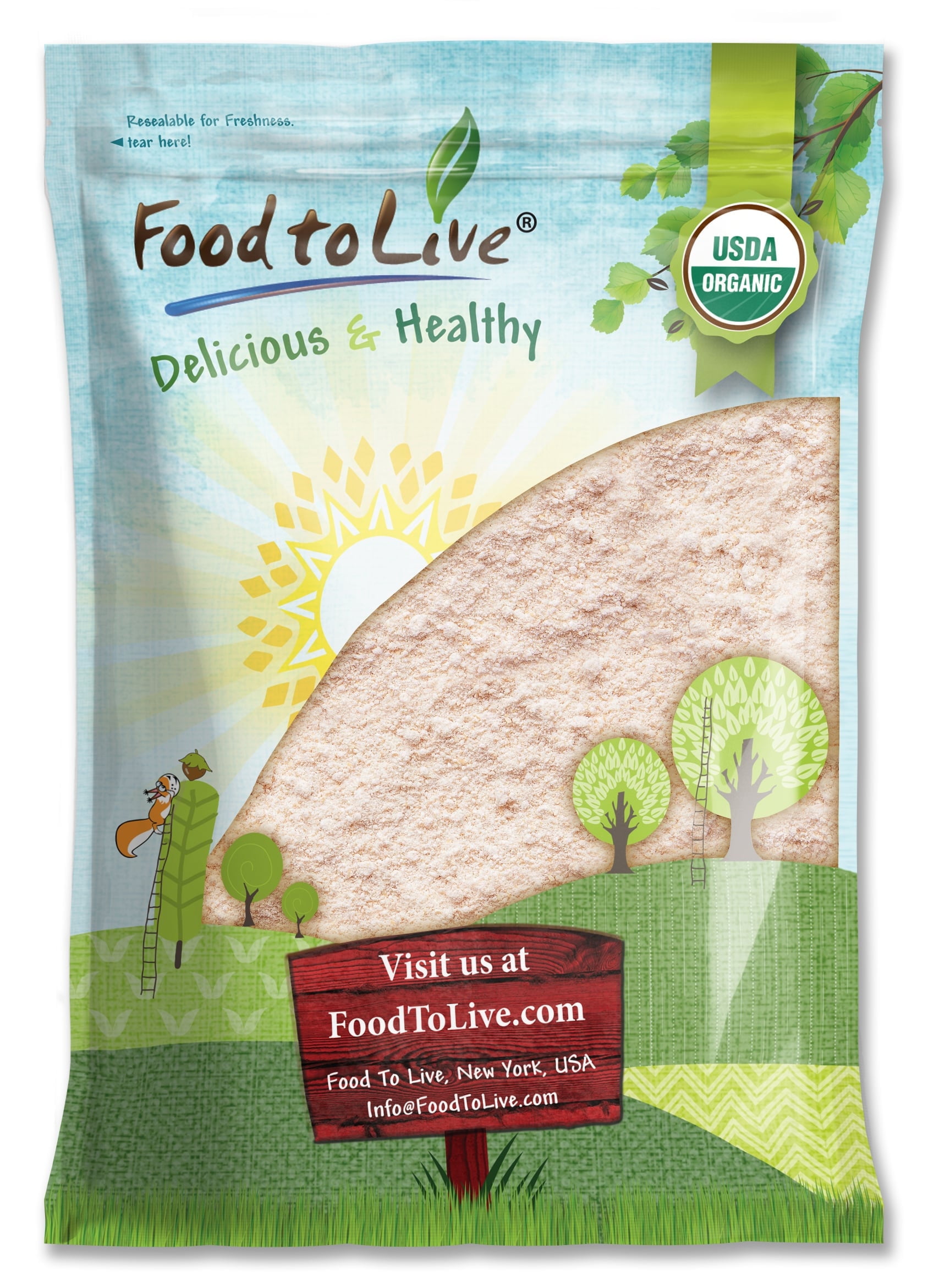 Organic Red Lentils Flour, 10 Pounds  Non-GMO, Raw, Vegan, Bulk  by Food to Live