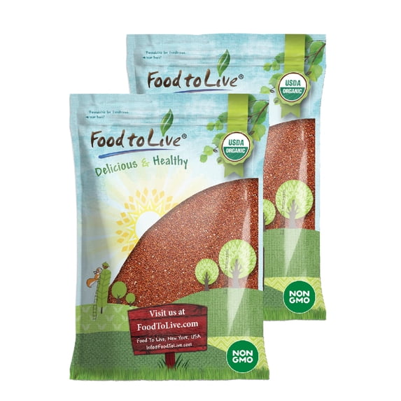 Organic Red Quinoa, 20 Pounds — Non-GMO, Raw, Kosher, Vegan — by Food to Live