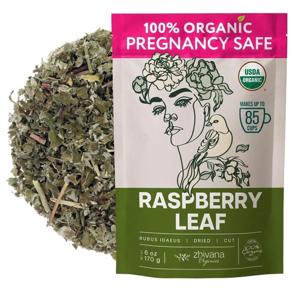 Organic Red Raspberry Leaf Tea Wild Raspberry Tea for for Pregnancy, Healthy Cycle, Menstrual Cramps 6oz