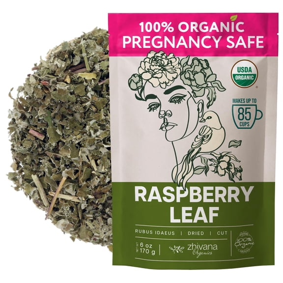 Organic Red Raspberry Leaf Tea Wild Raspberry Tea for for Pregnancy, Healthy Cycle, Menstrual Cramps 6oz
