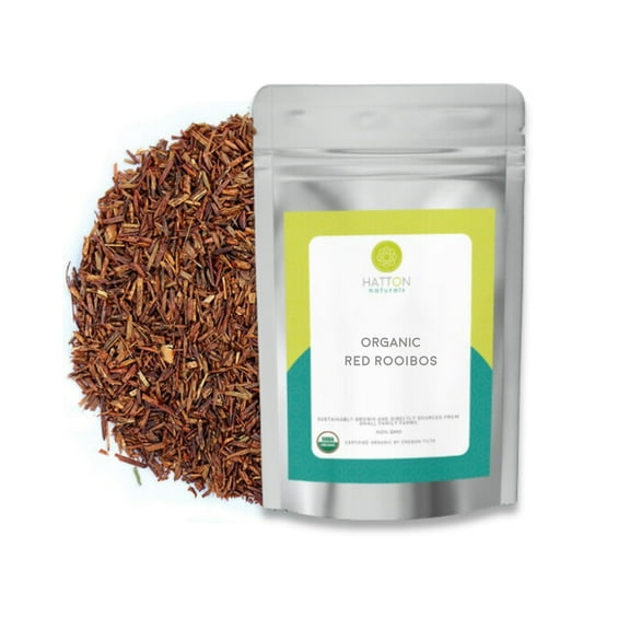 Organic Red Rooibos Tea 1 lb | Naturally Caffeine-Free & Smooth, Full-Bodied Flavor Hatton Naturals
