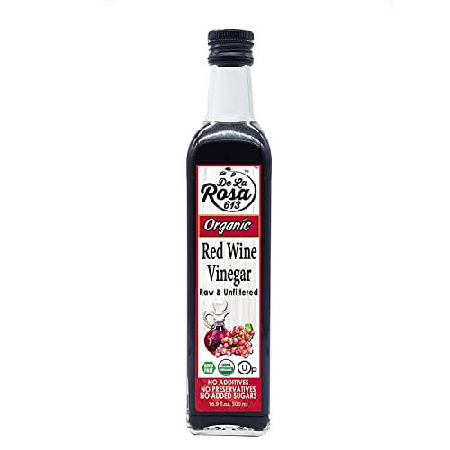 Organic Red Wine Vinegar, & Unfiltered, Kosher for Passover, Vegan, Non