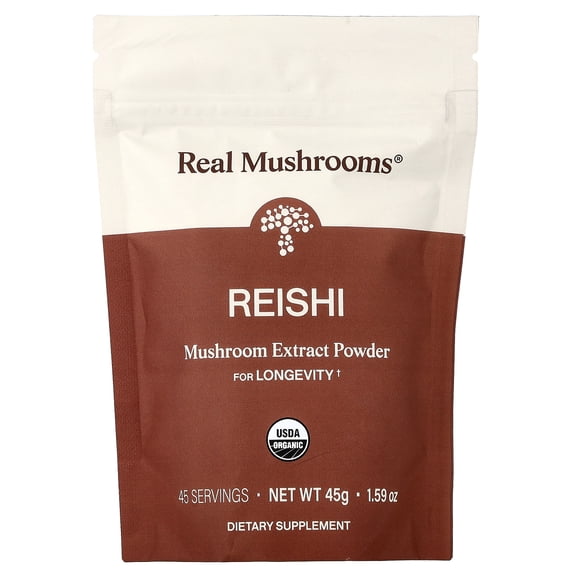 Real Mushrooms Reishi, Mushroom Extract Powder, 1.59 oz (45 g)