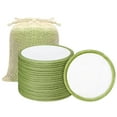 thumbnail image 1 of Organic Reusable Makeup Remover Pads, Washable Eco-Friendly Natural Bamboo Cotton Rounds for All Skin Types with-White + Green, 1 of 7