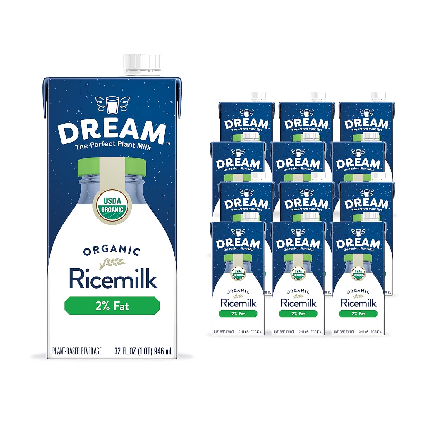 Organic Rice Milk Drink, Unsweetened Original, Vegan Dairy Alternative