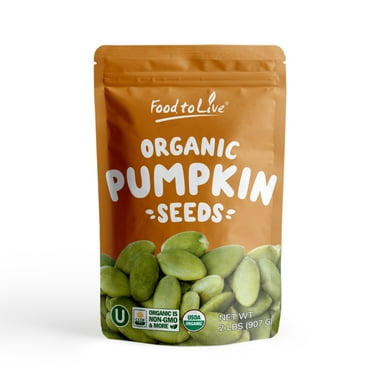 Organic Roasted Pumpkin Seeds, 0.5 Pounds — Non-GMO, Kosher, Vegan — by Food to Live