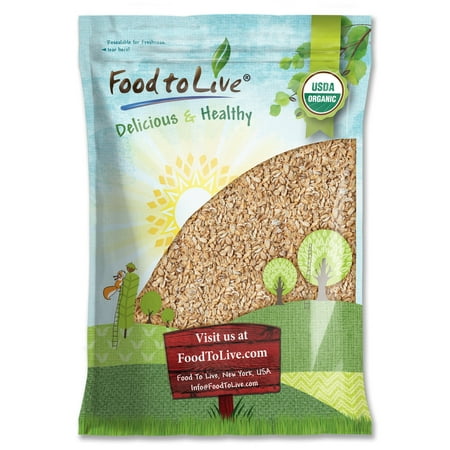 Organic Rolled KAMUT® Khorasan Wheat Flakes, 6 Pounds — Non-GMO, Raw, Vegan, Kosher — by Food to Live