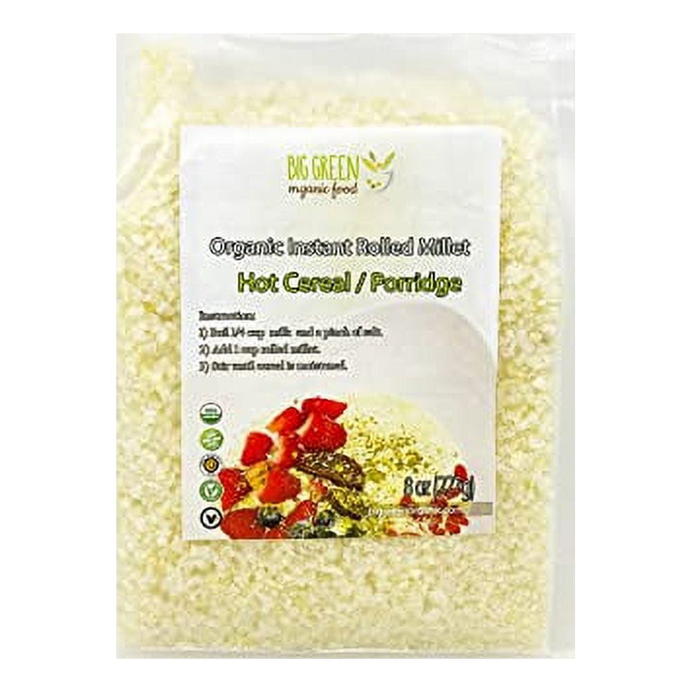 Organic Rolled Millet, Breakfast Cereal, Cereal, Hot Cereal, Porridge