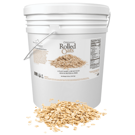 Organic Rolled Oats, 23 lb. Emergency Bucket - Mountain High Organics