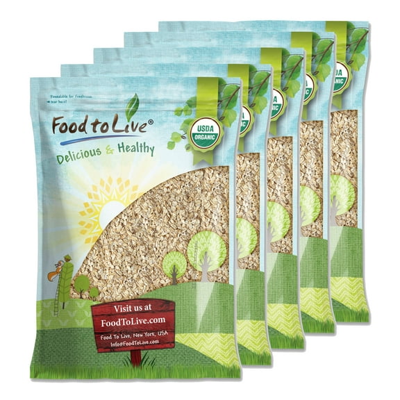 Organic Rolled Oats, 25 Pounds - Non-GMO, Kosher, Raw, Vegan - by Food to Live
