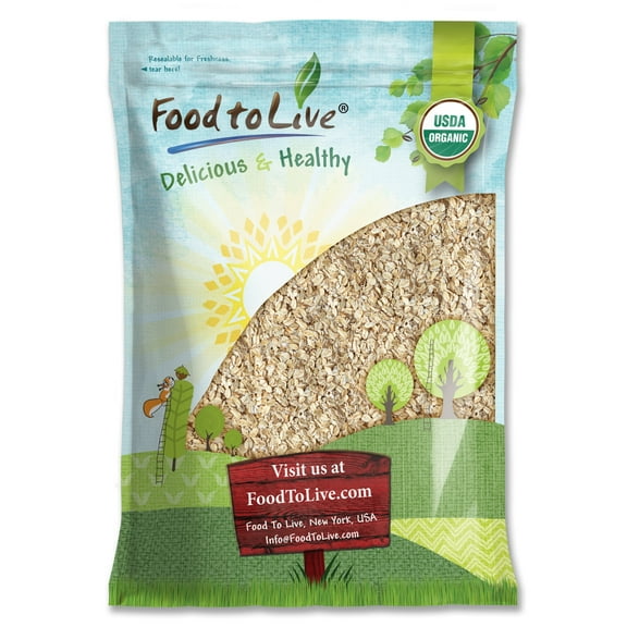 Organic Rolled Oats, 5 Pounds - Non-GMO, Kosher, Raw, Vegan - by Food to Live