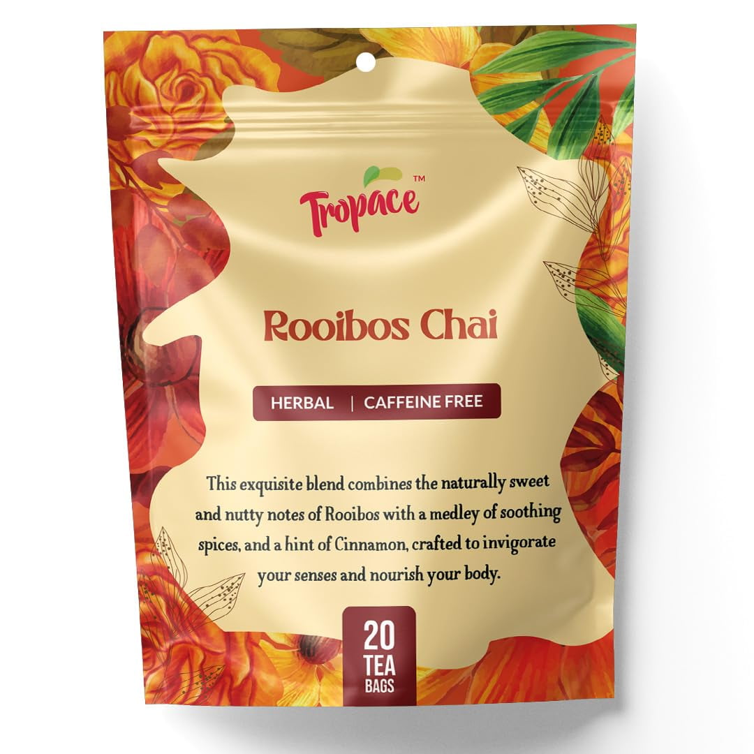 Organic Rooibos - 20 Tea Bags, South African Red Tea Infused With ...