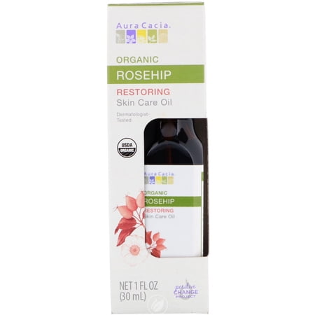 Organic Rosehip Oil 1 Oz by Aura Cacia, Pack of 2