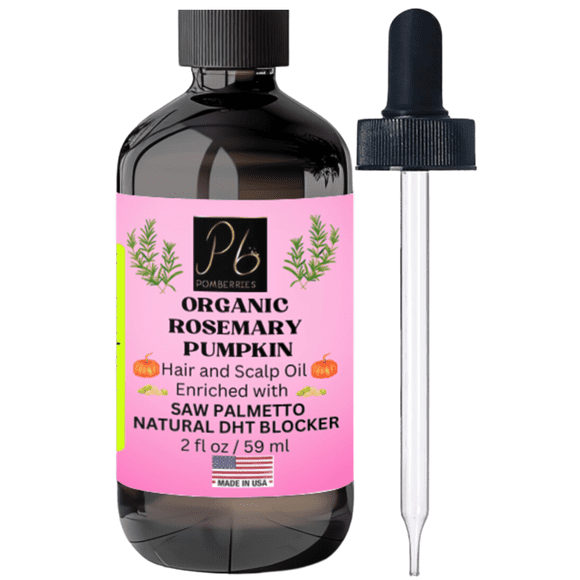 Organic Rosemary Mint Hair Growth Oil for Week, Thinning, Dry & Damaged Hair - with Organic Pumpkin Seed, Rosemary, Mint and Saw Palmetto,  Reduce Hair Loss, Promote Hair Growth, Hair Loss Treatment