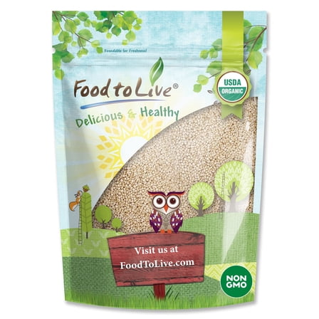 Organic Royal White Quinoa, 0.5 Pounds — Non-GMO, Kosher, Raw, Vegan — by Food to Live