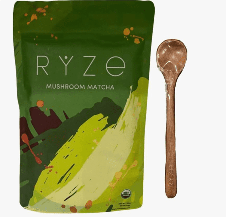 Organic Ryze Mushroom Matcha Coffee 30 Servings Total with Handmade