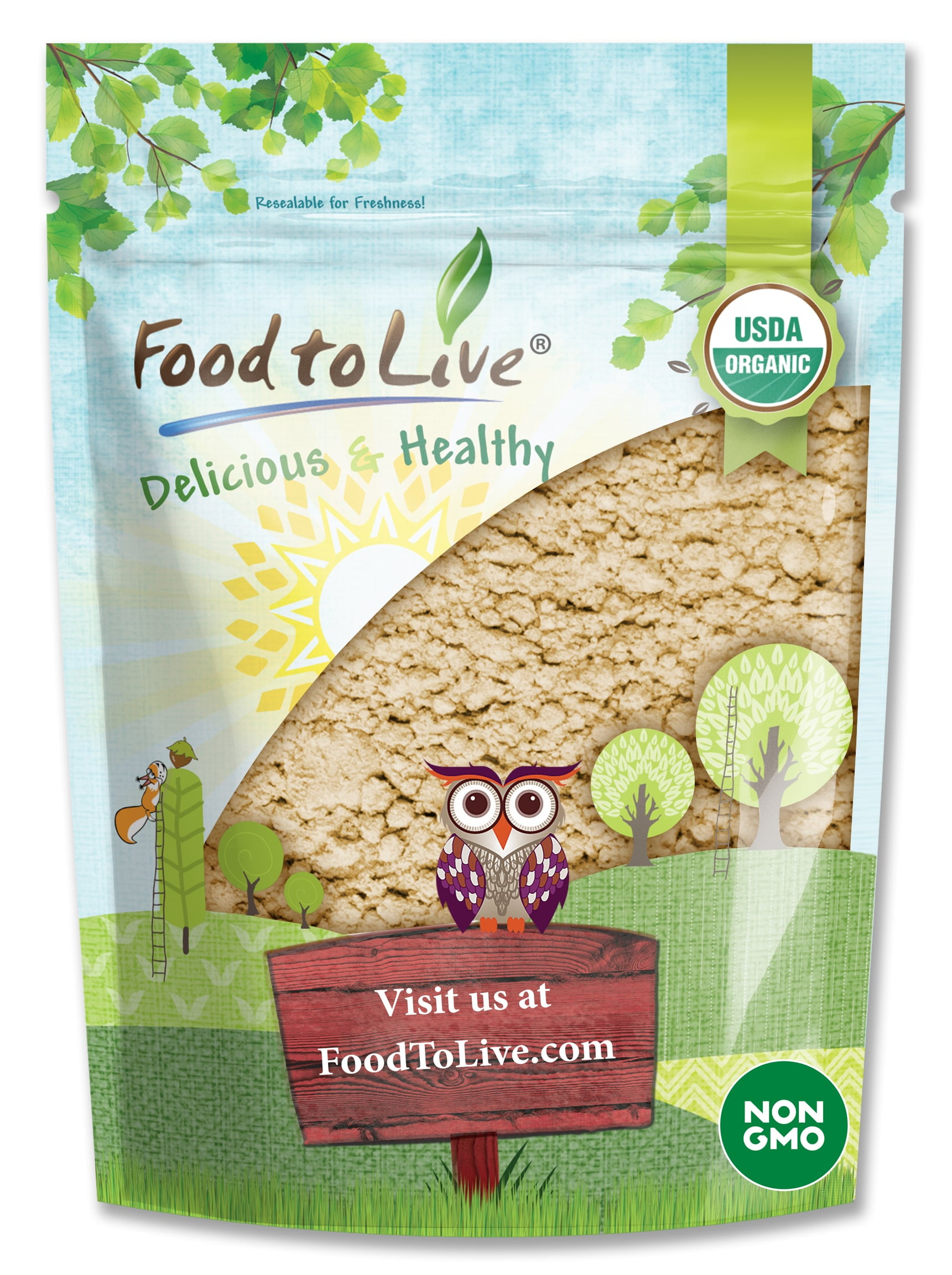 Organic Sacha Inchi Protein Powder, 2 Pounds — Non-GMO, Kosher, Raw, Vegan — by Food to Live