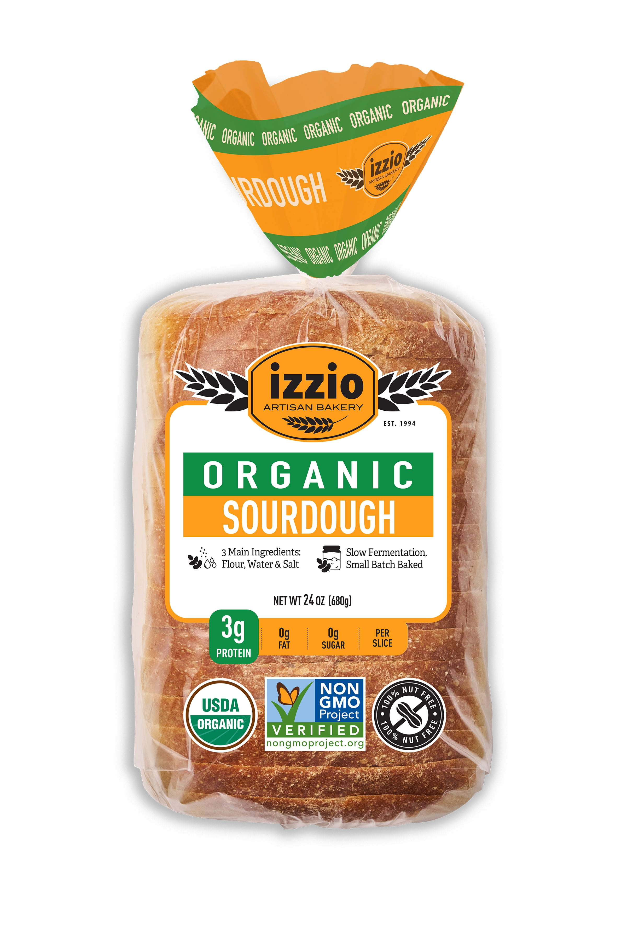Izzio Organic Sourdough Sandwich Bread 24oz