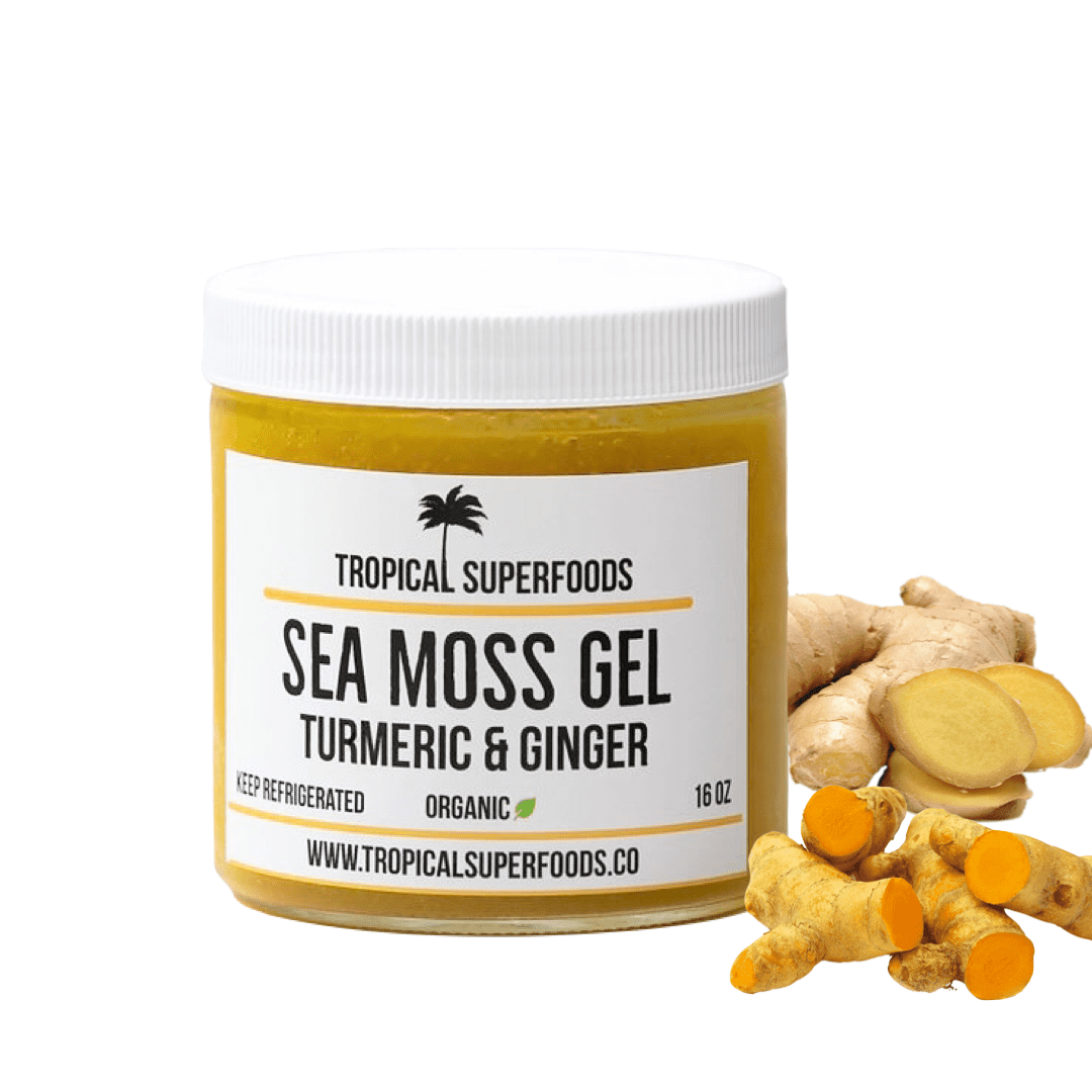 Organic Sea Moss Gel with Turmeric & Ginger 16oz