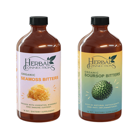 Organic Seamoss & Soursop Wellness Bundle - Natural Immune Booster & Digestive Health Support - 2 x 16 oz