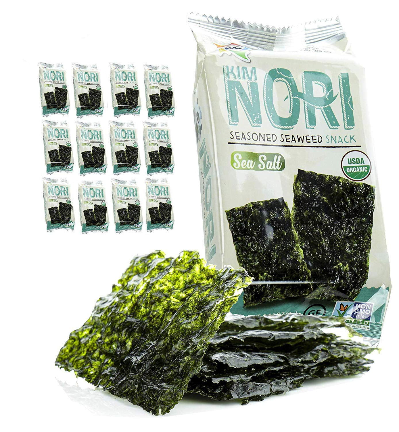 Organic Seasoned Roasted Seaweed 4g X 12 Pack (48g) Kim Nori 12