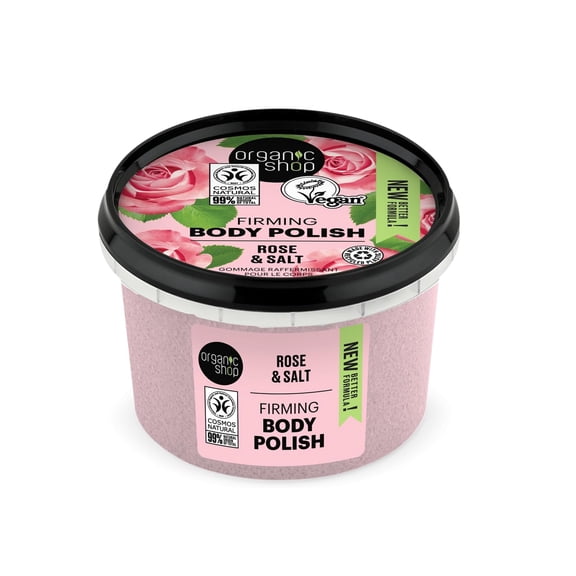 Organic Shop Body Polish Natural Rose and Salt 250ml