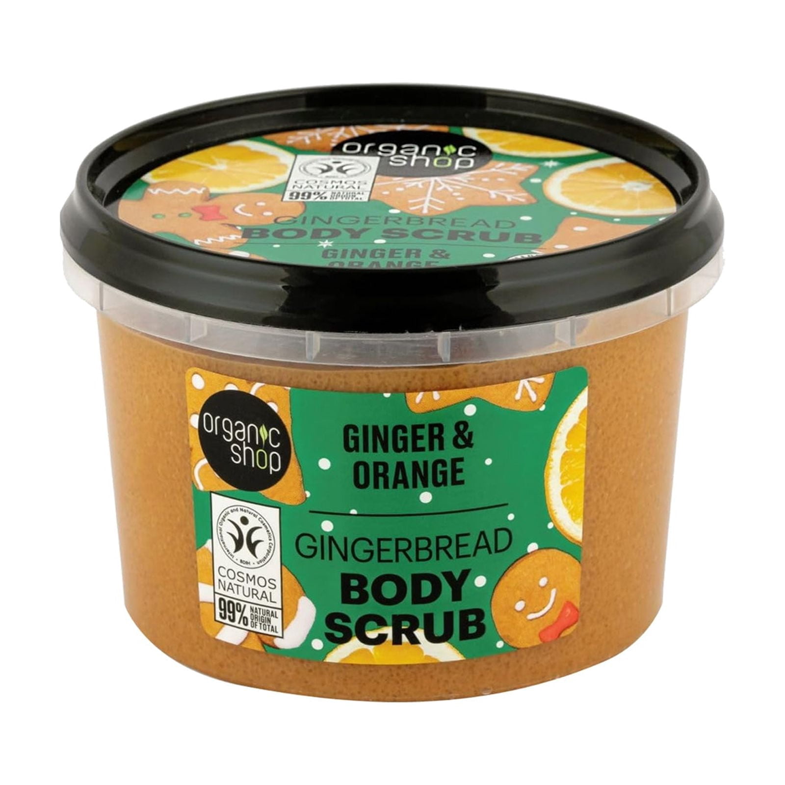 Organic Shop Ginger & Orange Gingerbread Body Scrub, Exfoliating Body ...
